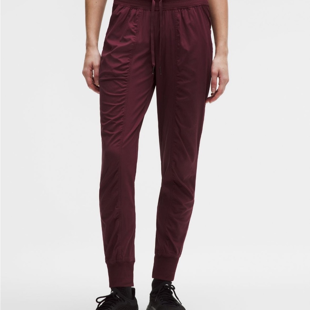 lululemon maroon dance studio jogger pants